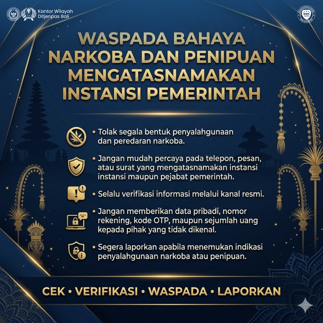 Waspada Bahaya Narkoba dan Penipuan Mengatasnamakan Instansi Pemerintah